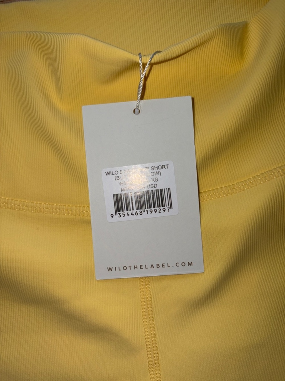 Wilo High-Rise Lemon Yellow Bike Shorts - Picture 2 of 4